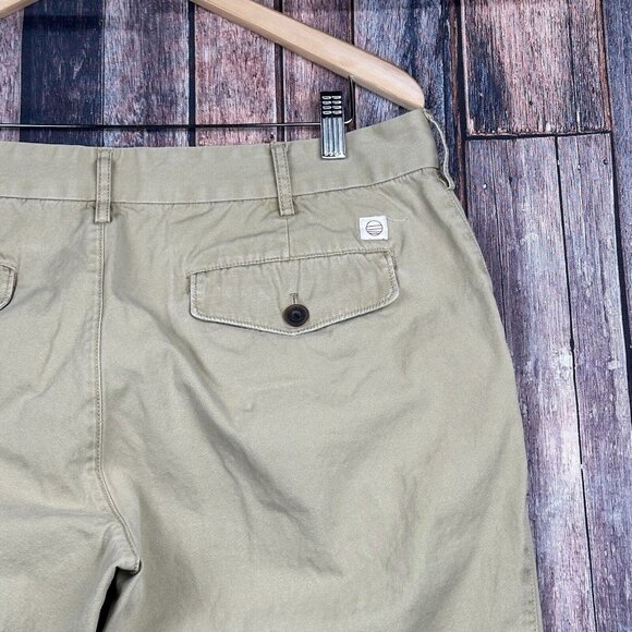 Marine Layer Pants Mens 36x32 (35x31) Tan Khaki Cotton Straight Button Fly Chino - Picture 6 of 14